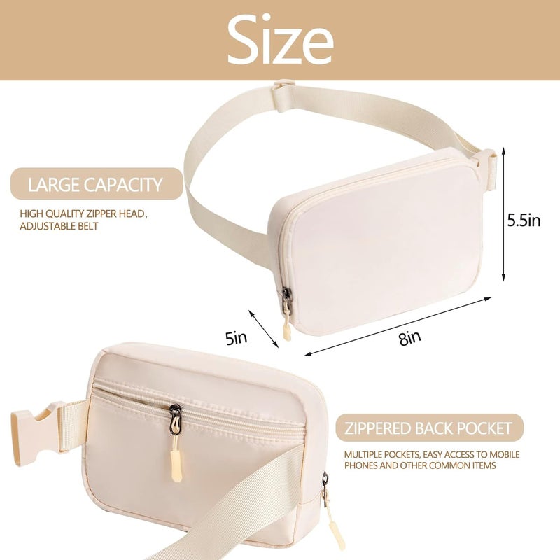 WITROMAN Belt bag Fanny pack crossbody bags for women Everywhere belt bag (ivory) - Image 2